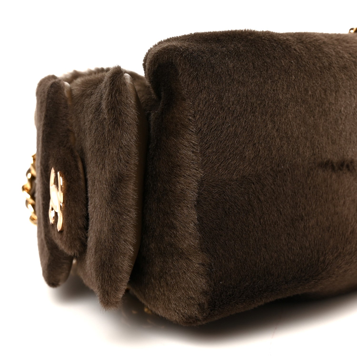 Chanel Pony Hair Mini Chanel 25 Handbag Dark Khaki 16 of 19