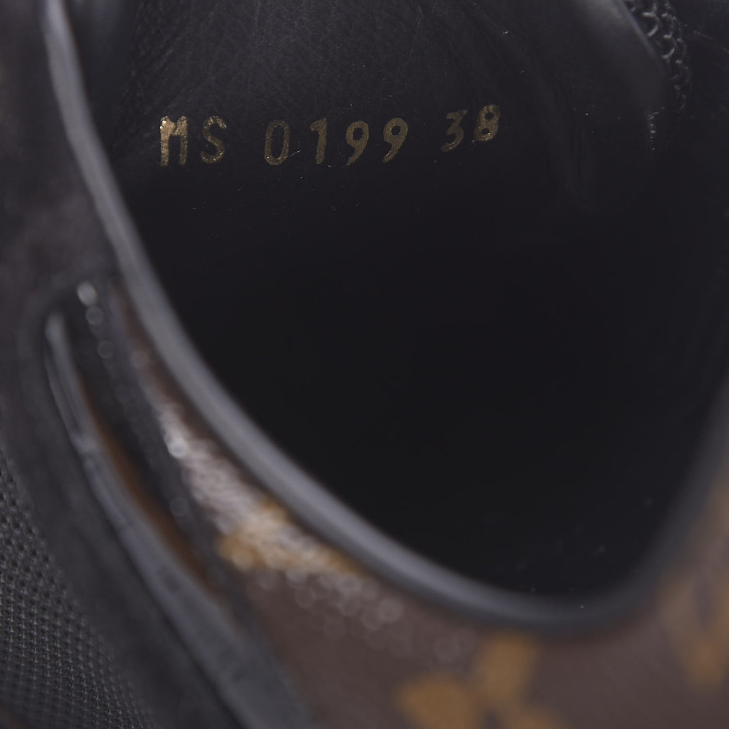 Suede Monogram Run Away Sneakers 38 Black