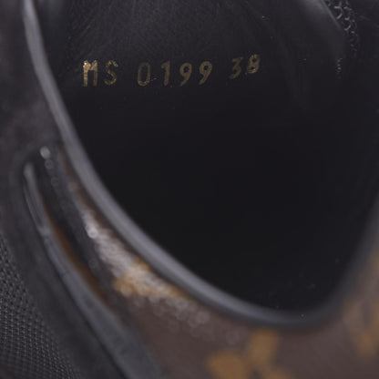 Louis Vuitton Suede Monogram Run Away Sneakers 38 Black 8 of 9