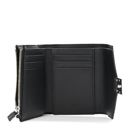 MCM Visetos Compact Wallet Black 5 of 7