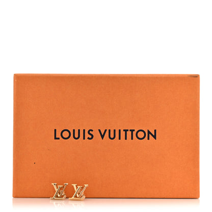 Louis Vuitton Metal Enamel LV Iconic Earrings Gold 6 of 6