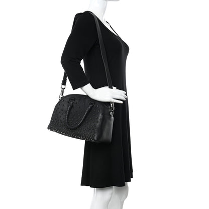 Christian Louboutin Grained Calfskin Studded Panettone Degrade Dome Bag Black 2 of 9