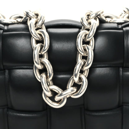 Bottega Veneta Lambskin Maxi Intreccio Padded Chain Cassette Crossbody Bag Black 8 of 11