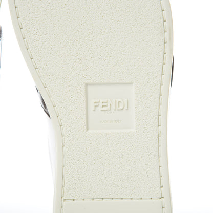 Fendi Vitello FF Embossed Womens Slip On Sneakers 36.5 Ultra White Maya Black 8 of 9