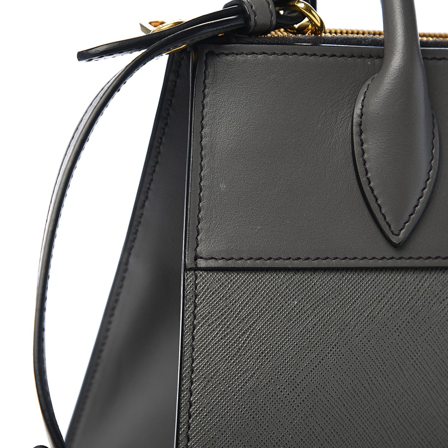 Saffiano City Calfskin Small Paradigme Bag Mercurio