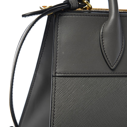 Prada Saffiano City Calfskin Small Paradigme Bag Mercurio 6 of 9