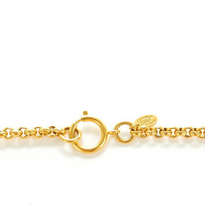 Chanel CC Long Chain Pendant Necklace Gold 4 of 6