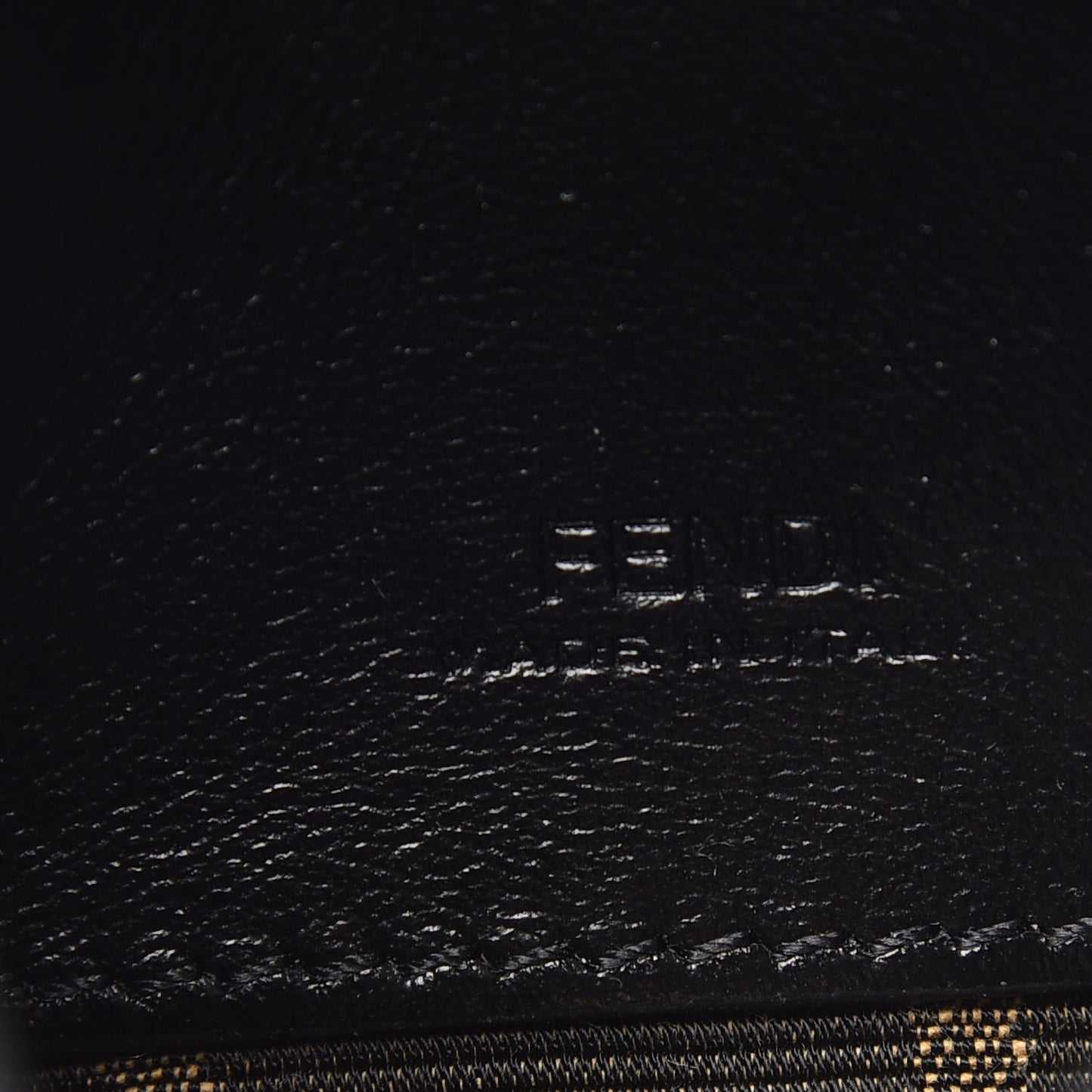 Fabric Jacquard FF 1974 Nano Baguette Charm Tobacco Moro Black