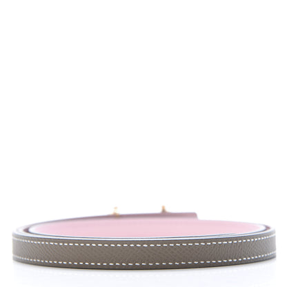 Hermes Swift Epsom 13mm Gamma Belt 90 Rose Sakura Etoupe 2 of 6