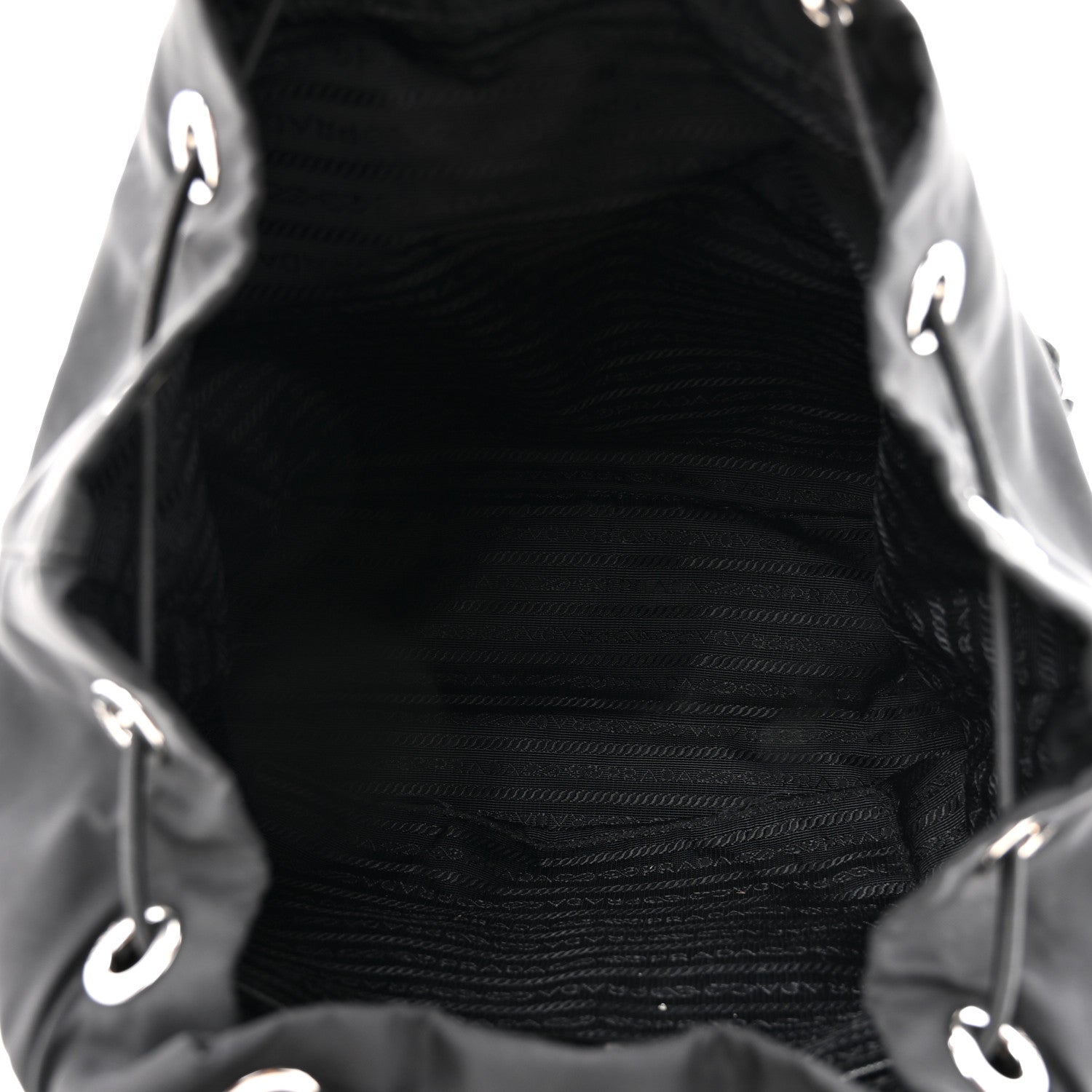 Prada Tessuto Nylon Saffiano Vela Medium Backpack Black 5 of 10