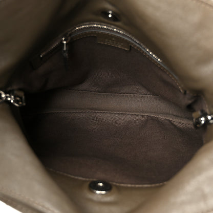 Gucci Sakai Be Green Calfskin Diagonal Stitched Small Blondie Tote Craclet Brown 5 of 11