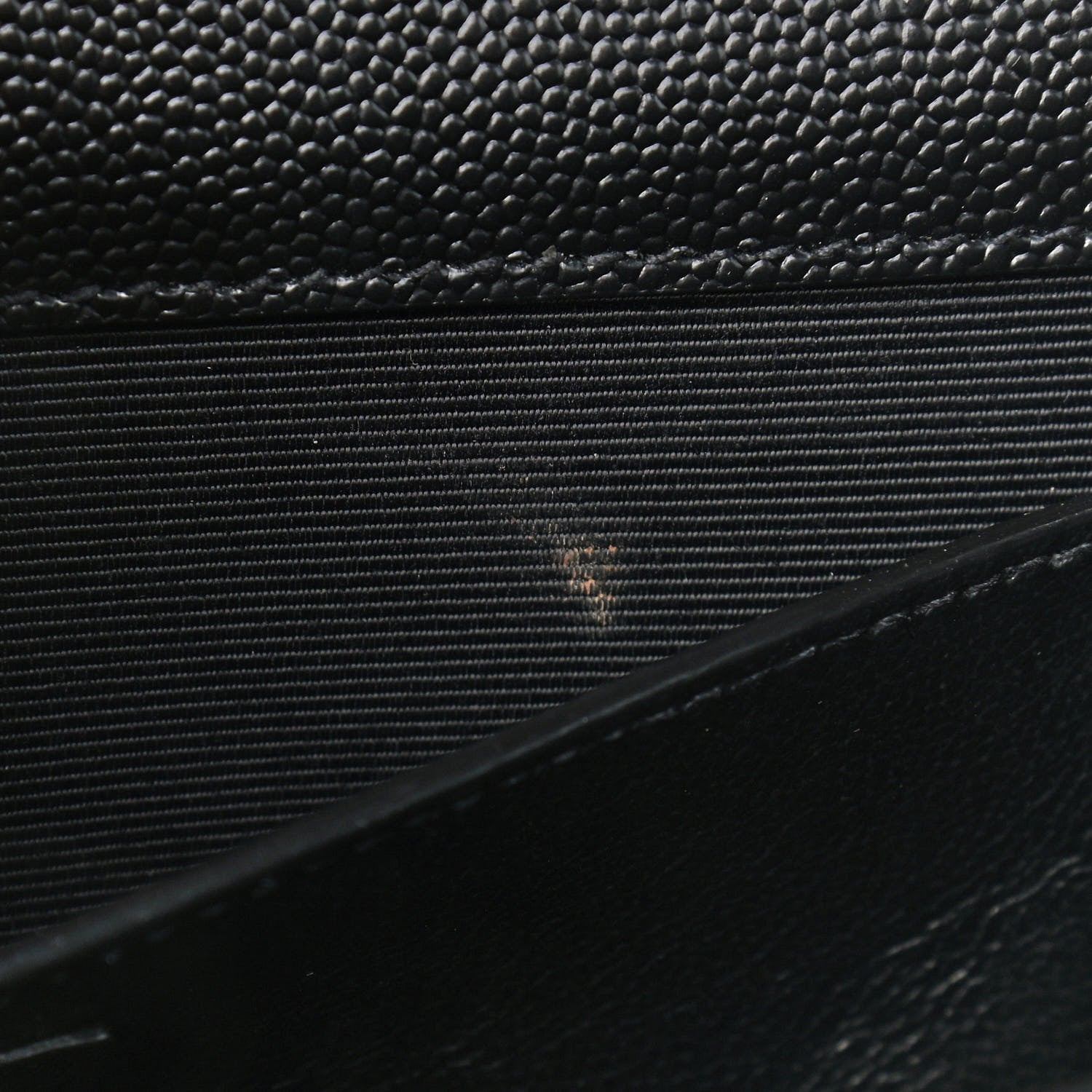 Saint Laurent Grain De Poudre Textured Mixed Matelasse Triquilt Medium Monogram Satchel Black 11 of 12