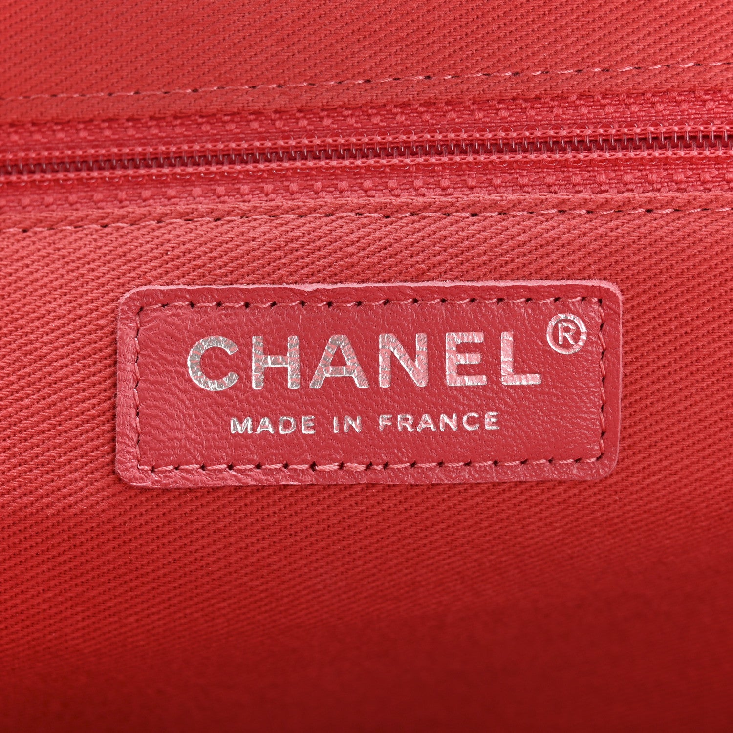 Chanel Caviar Quilted CC Large Clutch Coral 6 of 10
