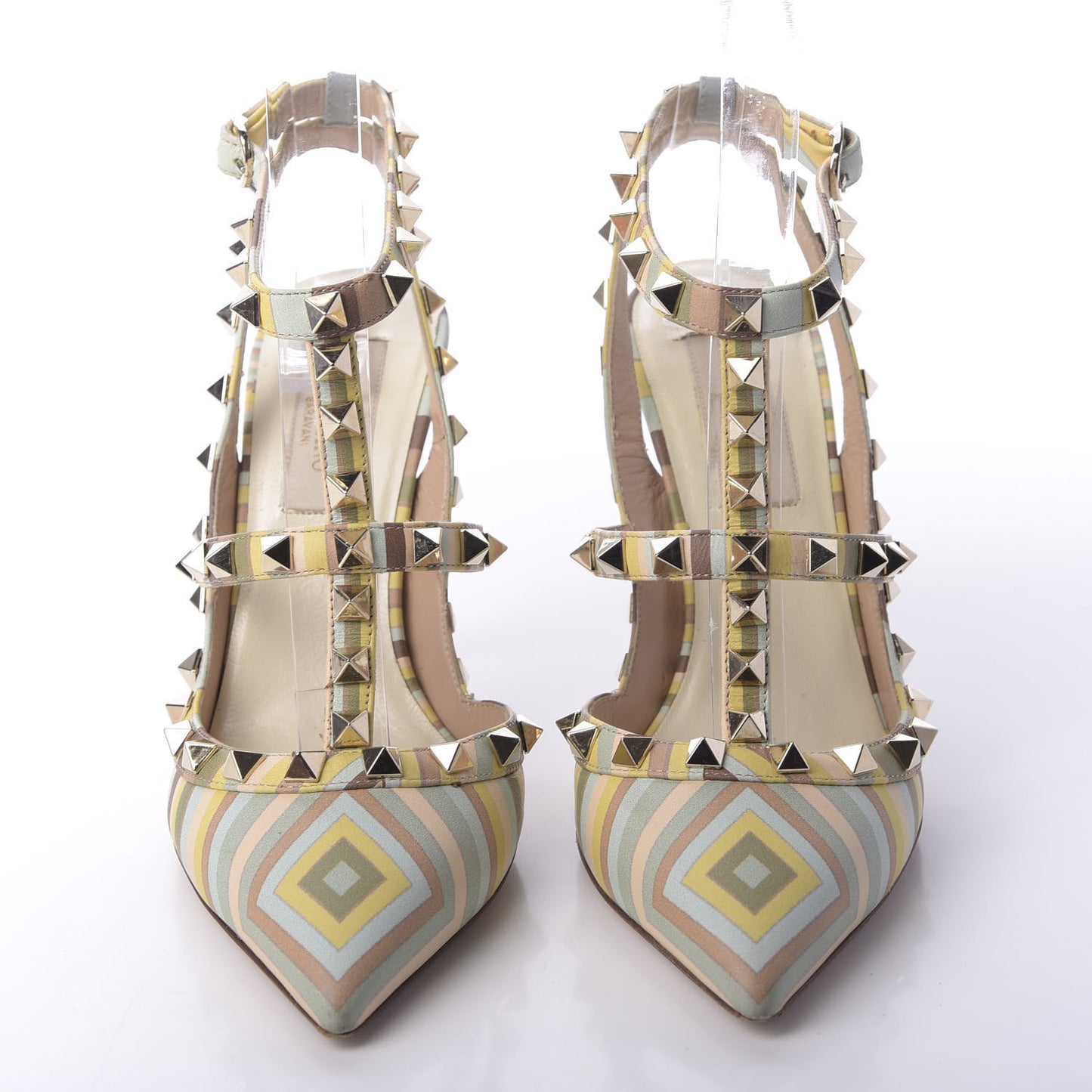 Nappa Native Couture 1975 Rockstud Ankle Strap 100mm Pumps 35 Multicolor