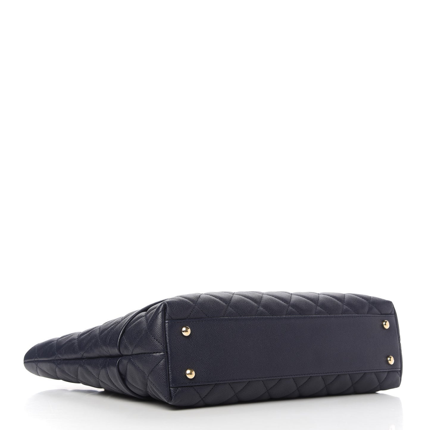 Caviar Quilted Rolled Up Tote Navy