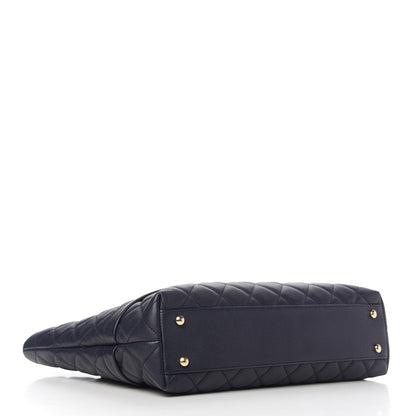 Chanel Caviar Quilted Rolled Up Tote Navy 4 of 11