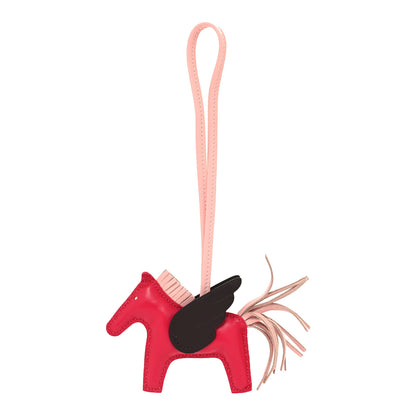 Hermes Milo Lambskin Grigri Rodeo Pegase Horse Bag Charm PM Framboise Rose Sakura Rouge Sellier 1 of 4
