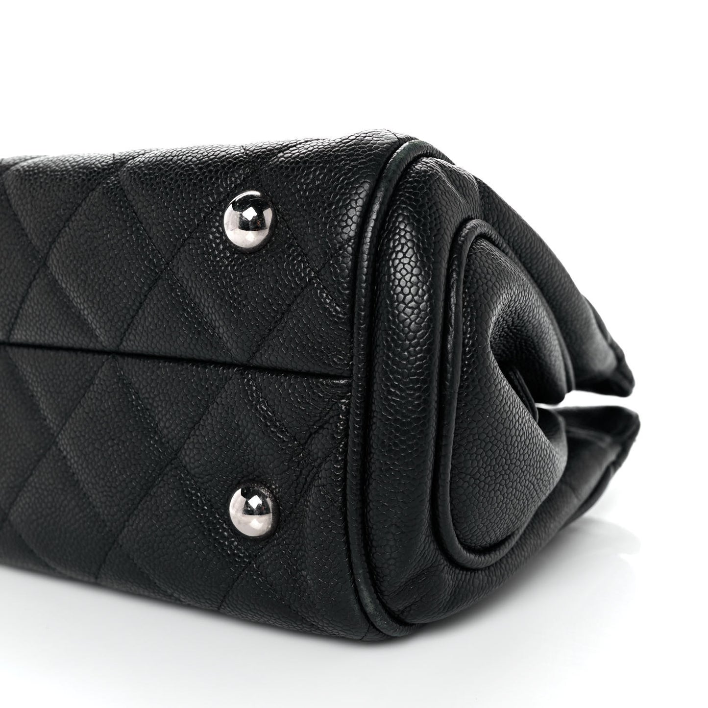 Caviar Quilted Tote Black