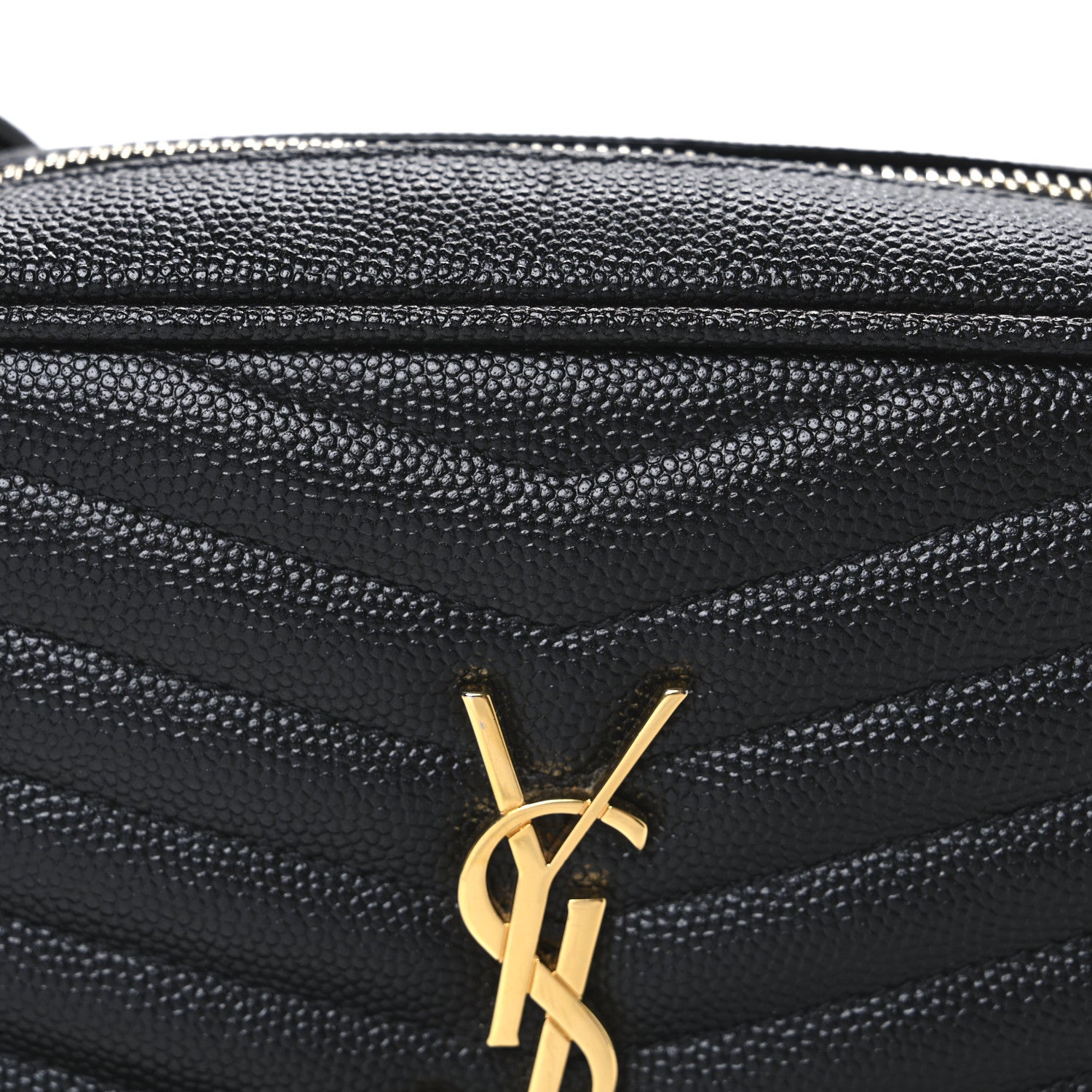 Saint Laurent Grain De Poudre Matelasse Monogram Mini Lou Camera Bag Black 8 of 10