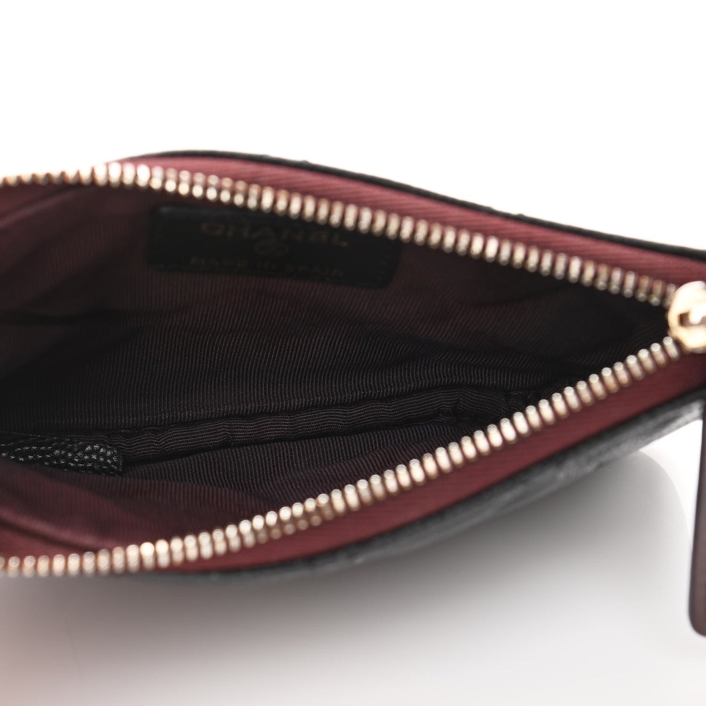 Caviar Quilted Small Cosmetic Case Black