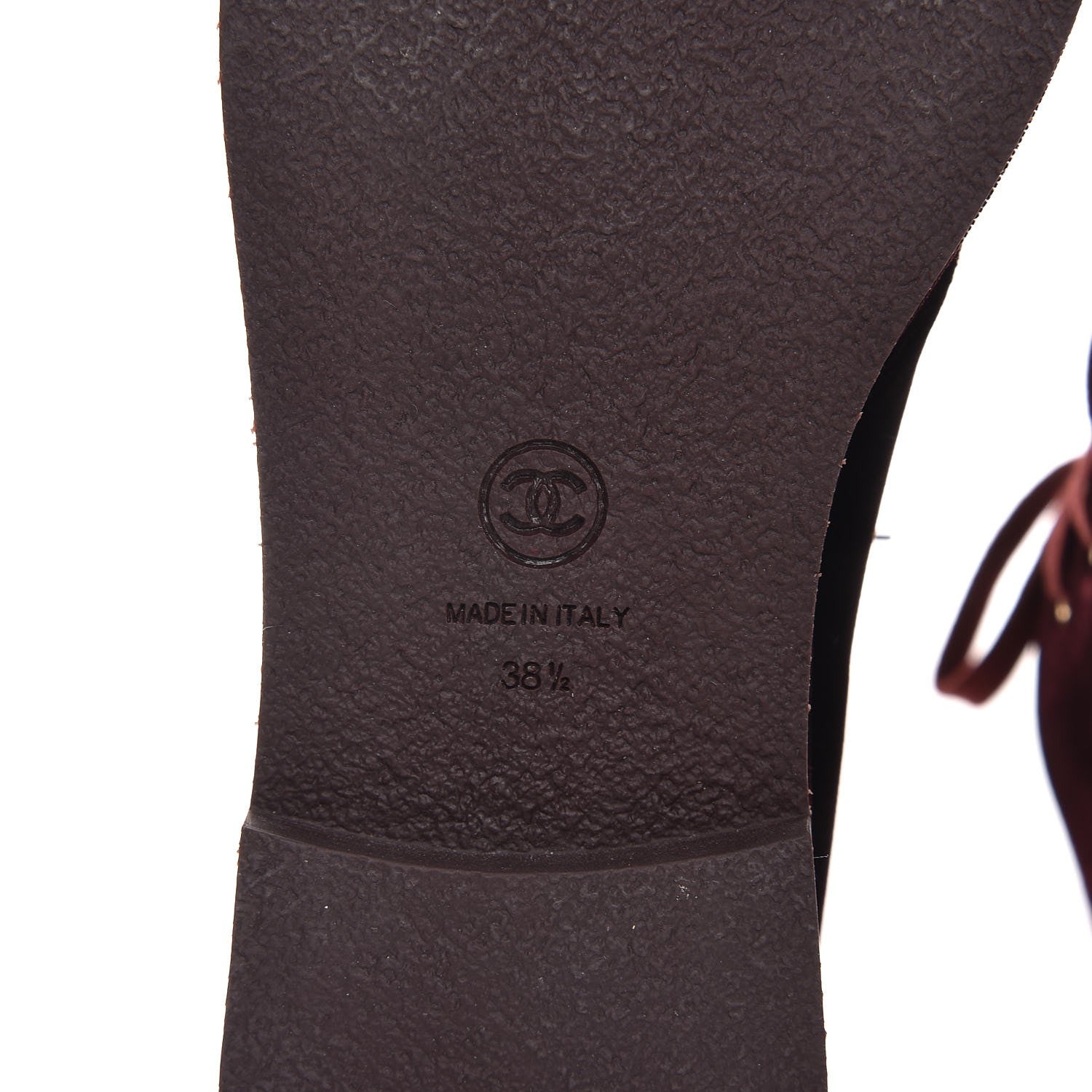 Chanel Velvet CC Lace Up Boots 38.5 Burgundy 6 of 8