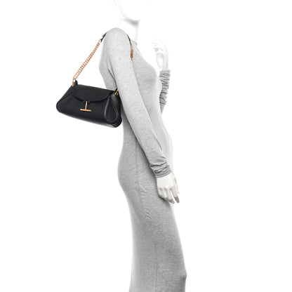 Tom Ford Natural Grain Calfskin Tara Chain Shoulder Bag Black 2 of 10