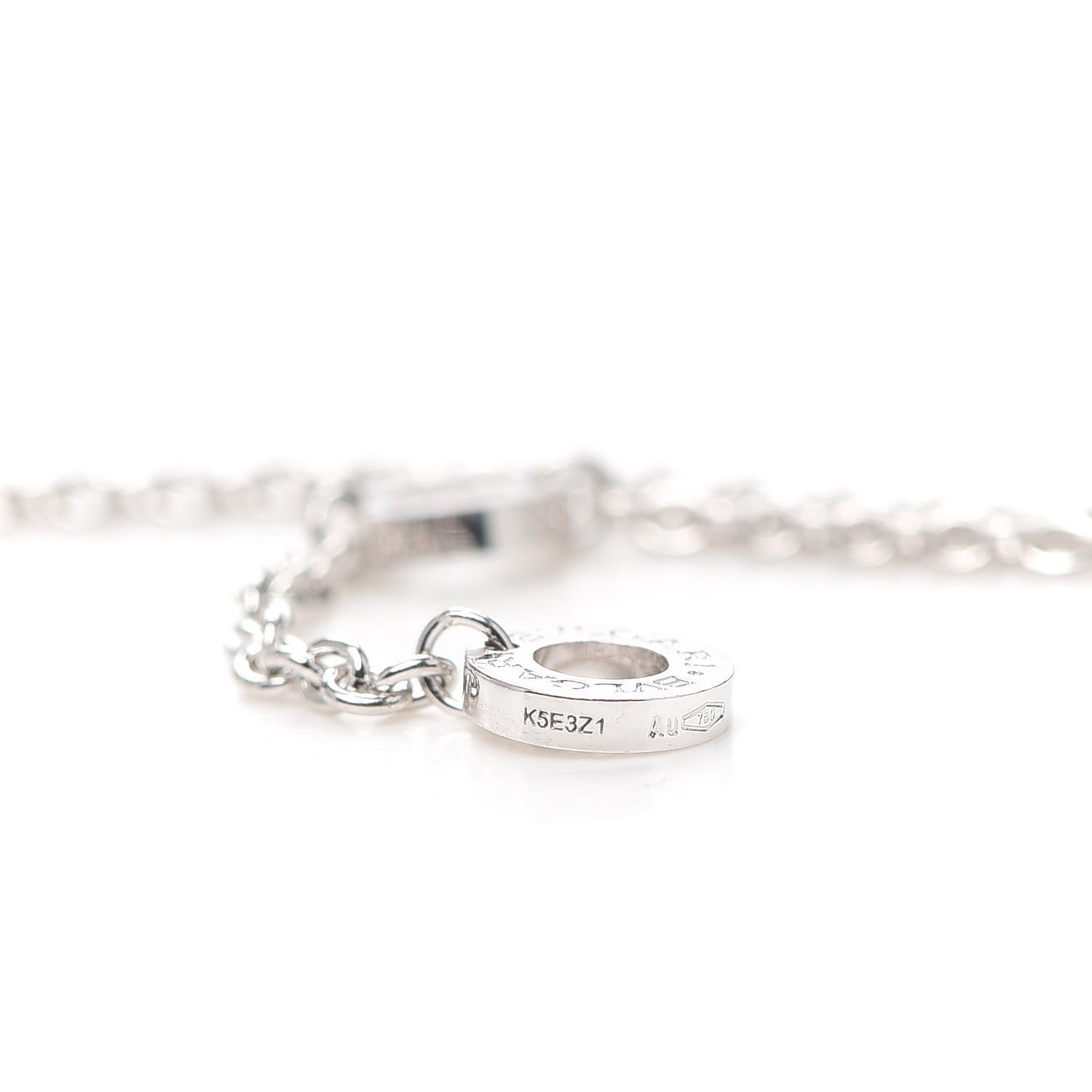 Bulgari 18K White Gold Diamond BVLGARI BVLGARI Link Pendant Necklace 5 of 7