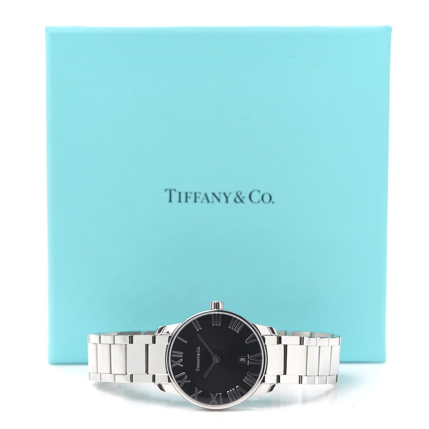 Tiffany Stainless Steel 29mm Atlas 2-Hand Quartz Watch Black 6 of 6