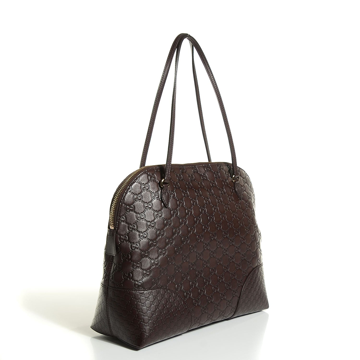 Gucci Guccissima Medium Bree Shoulder Bag Chocolate 3 of 9