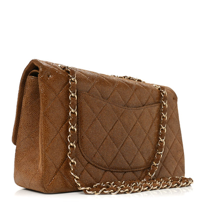 Chanel Iridescent Caviar Quilted Medium Double Flap Brown 3 of 10