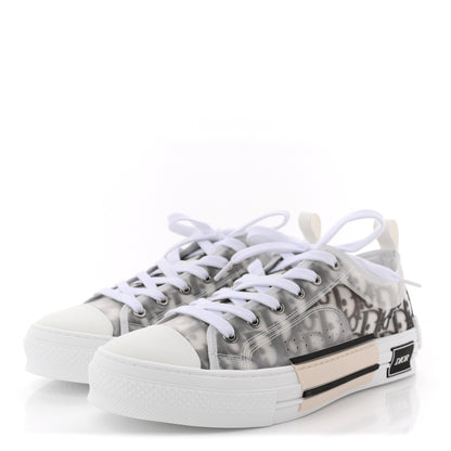 Christian Dior Technical Canvas Oblique Mens B23 Low Top Sneaker 43 White Black 4 of 10
