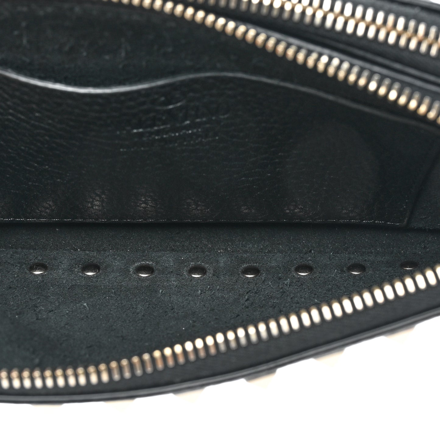 Pebbled Calfskin Rockstud Small Chain Shoulder Bag Black
