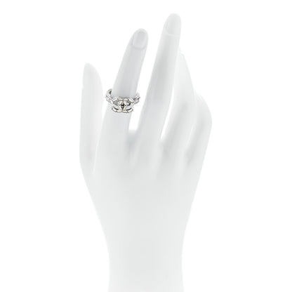 Chanel Crystal Baguette CC Ring 52 6 Silver 2 of 5