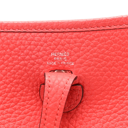 Hermes Taurillon Clemence Evelyne TPM Rouge Pivoine 7 of 12