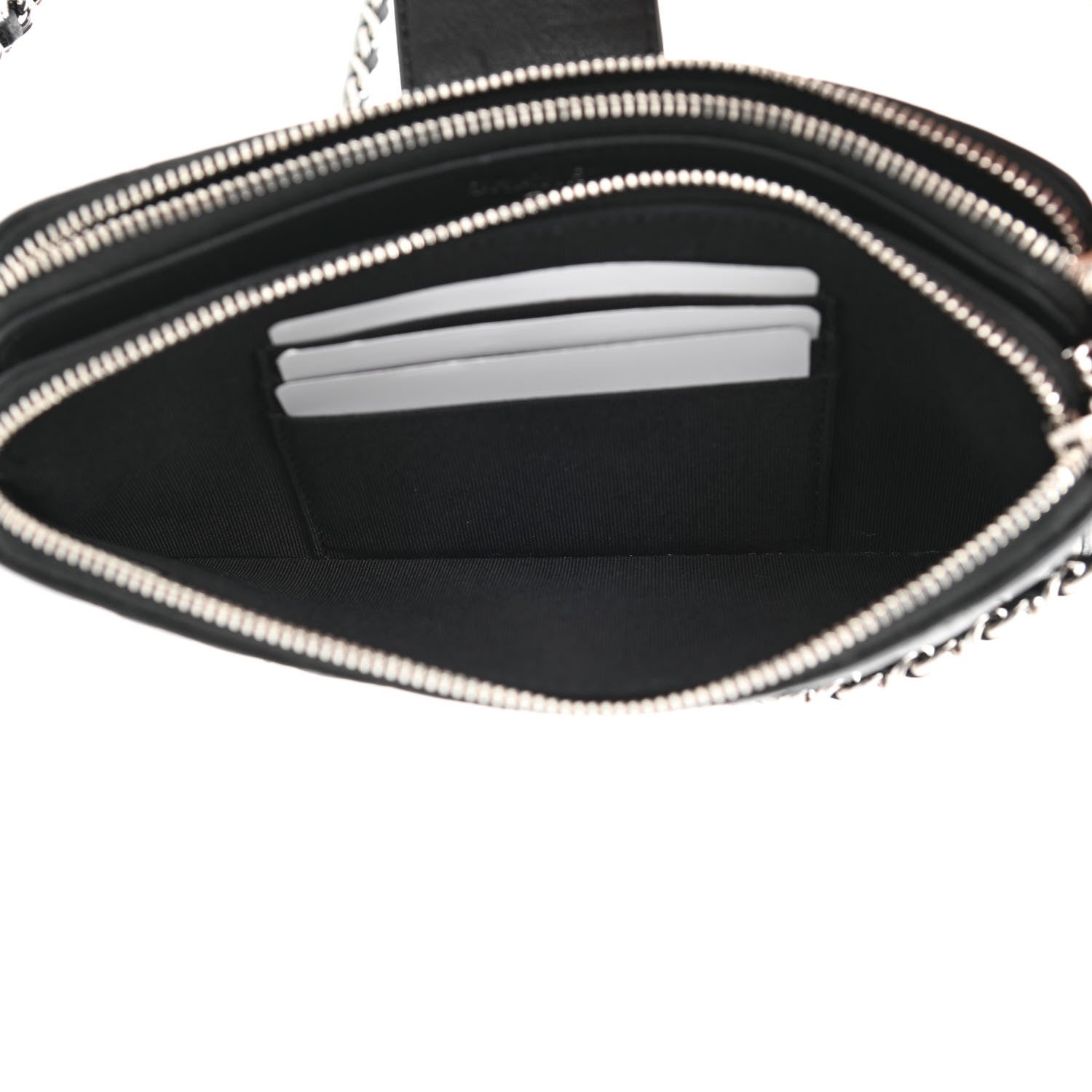 Chanel Lambskin Quilted CC Box Clutch With Chain Black 7 of 14