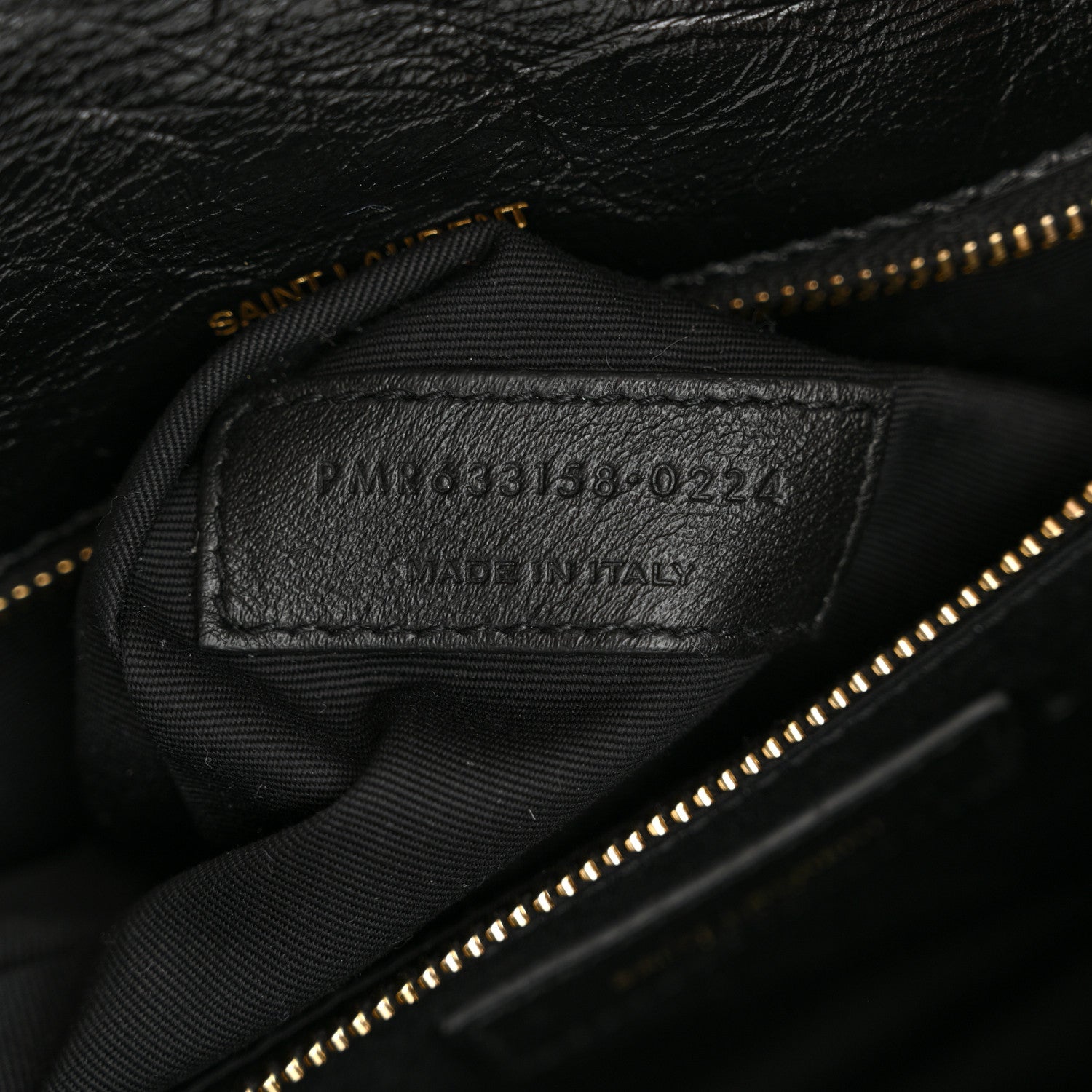 Saint Laurent Crinkled Calfskin Matelasse Monogram Medium Niki Chain Satchel Black 7 of 10