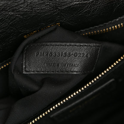 Saint Laurent Crinkled Calfskin Matelasse Monogram Medium Niki Chain Satchel Black 7 of 10
