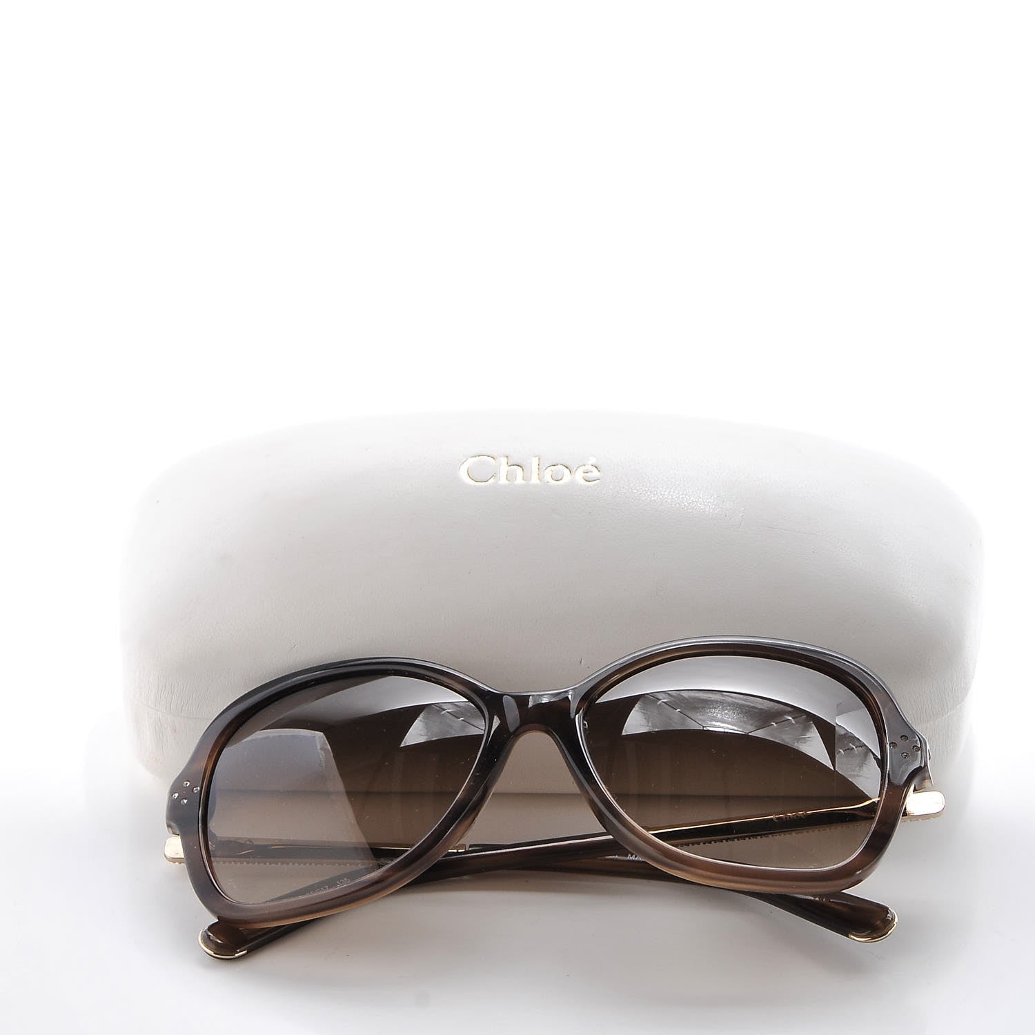 Chloe Rectangular Sunglasses CE658SR Brown 7 of 7