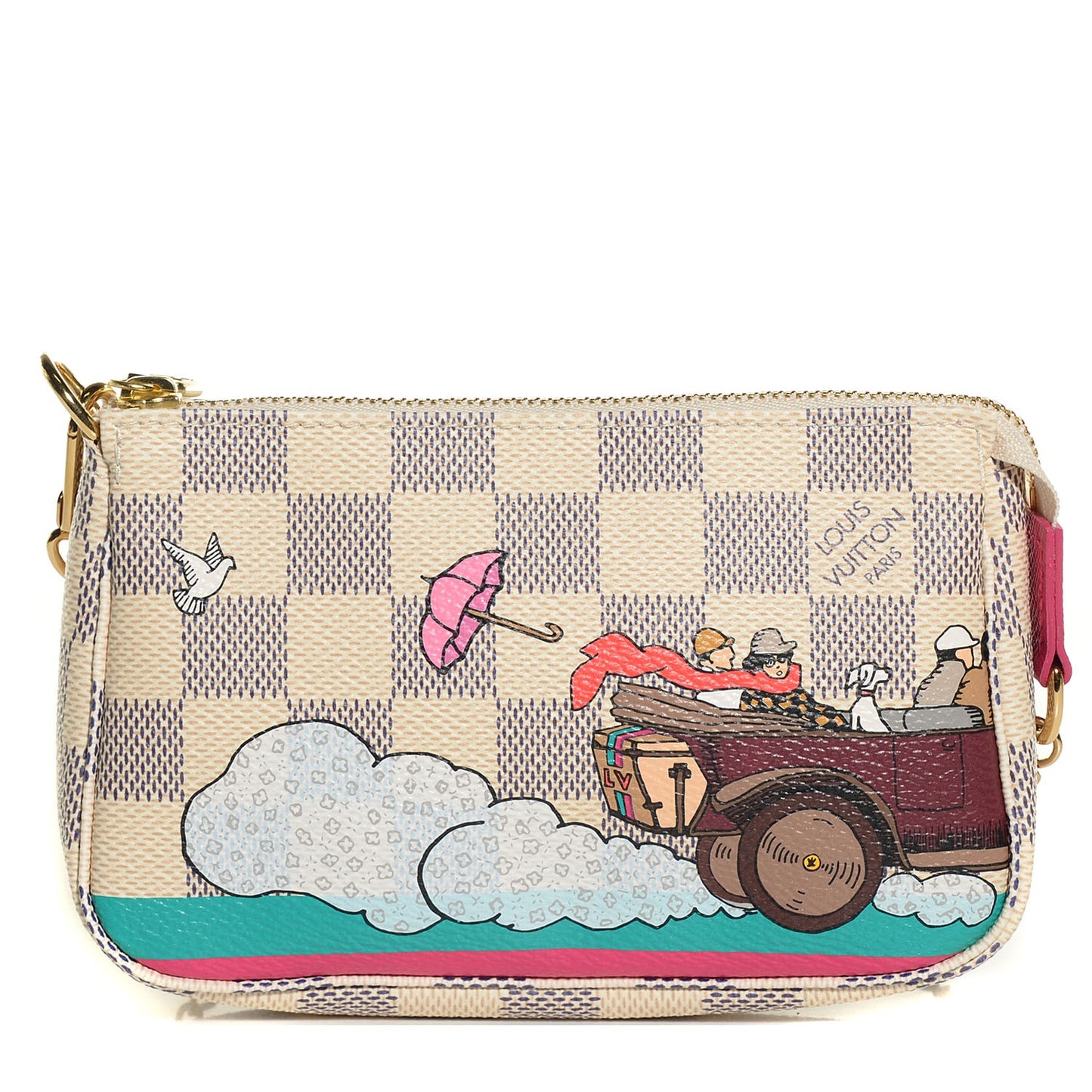 Damier Azur 2015 Christmas Animation Mini Pochette Accessories