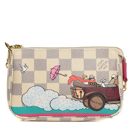 Louis Vuitton Damier Azur 2015 Christmas Animation Mini Pochette Accessories 1 of 8
