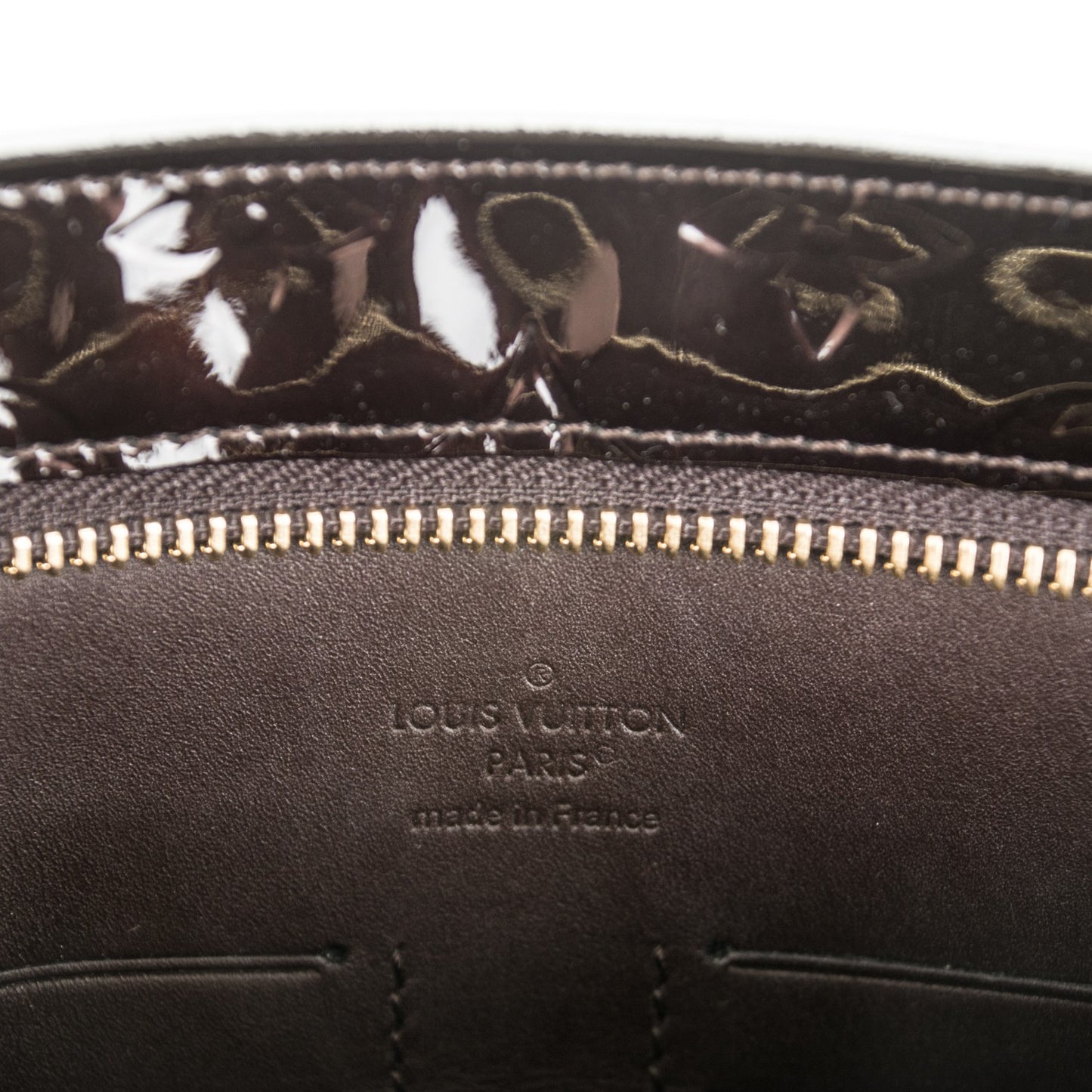 Vernis Pershing Square Clutch PM Amarante