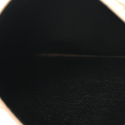 Saint Laurent Grain De Poudre Matelasse Chevron Monogram Credit Card Case Dark Beige 5 of 7