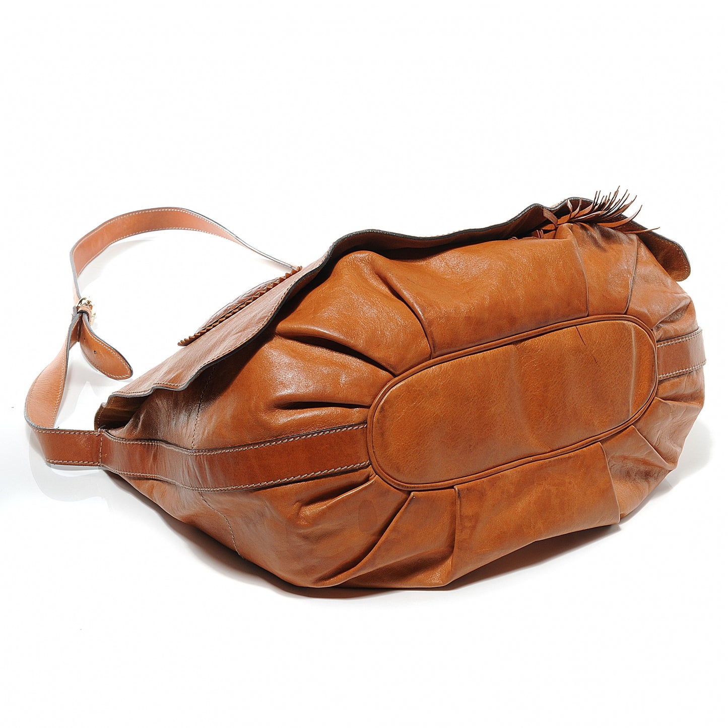 Calfskin Tattoo Heart Tribeca Messenger Bag Tan