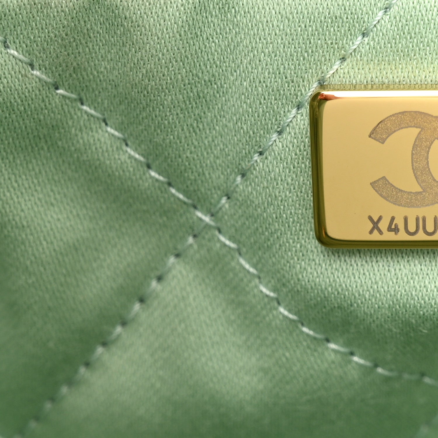 Chanel Shiny Calfskin Quilted Small Chanel 22 Light Green 8 of 11