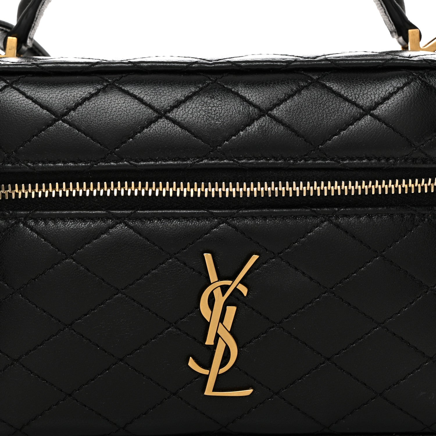 Saint Laurent Lambskin Quilted Mini Gaby Vanity Case Black 8 of 11