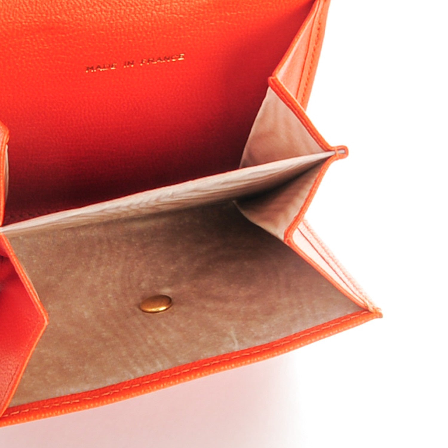 Chanel Goatskin Compact CC Flap Wallet Orange 6 of 9