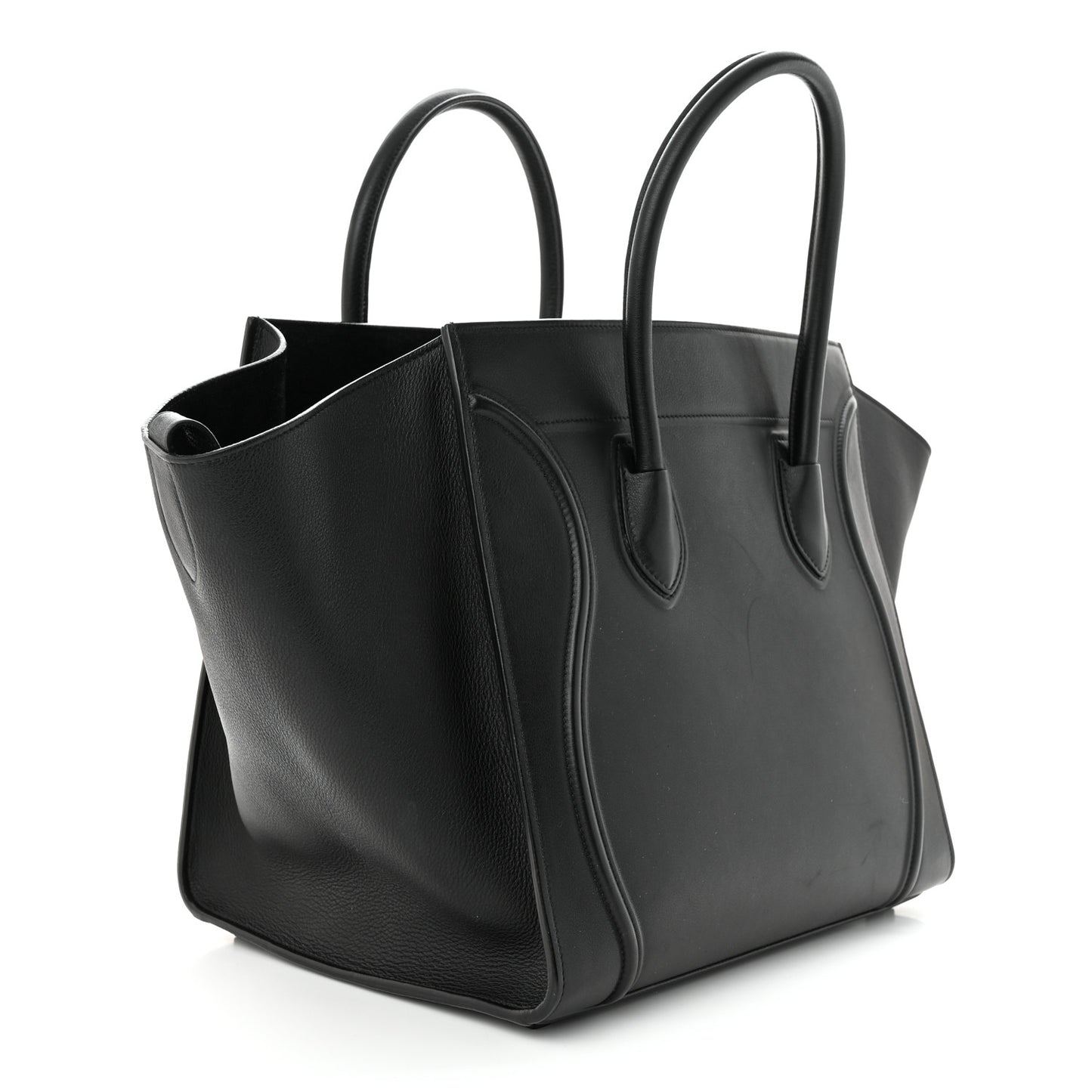 Smooth Calfskin Medium Phantom Luggage Black