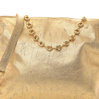 Loewe Metallic Lambskin Medium Chain Flamenco Knot Clutch Gold 7 of 9