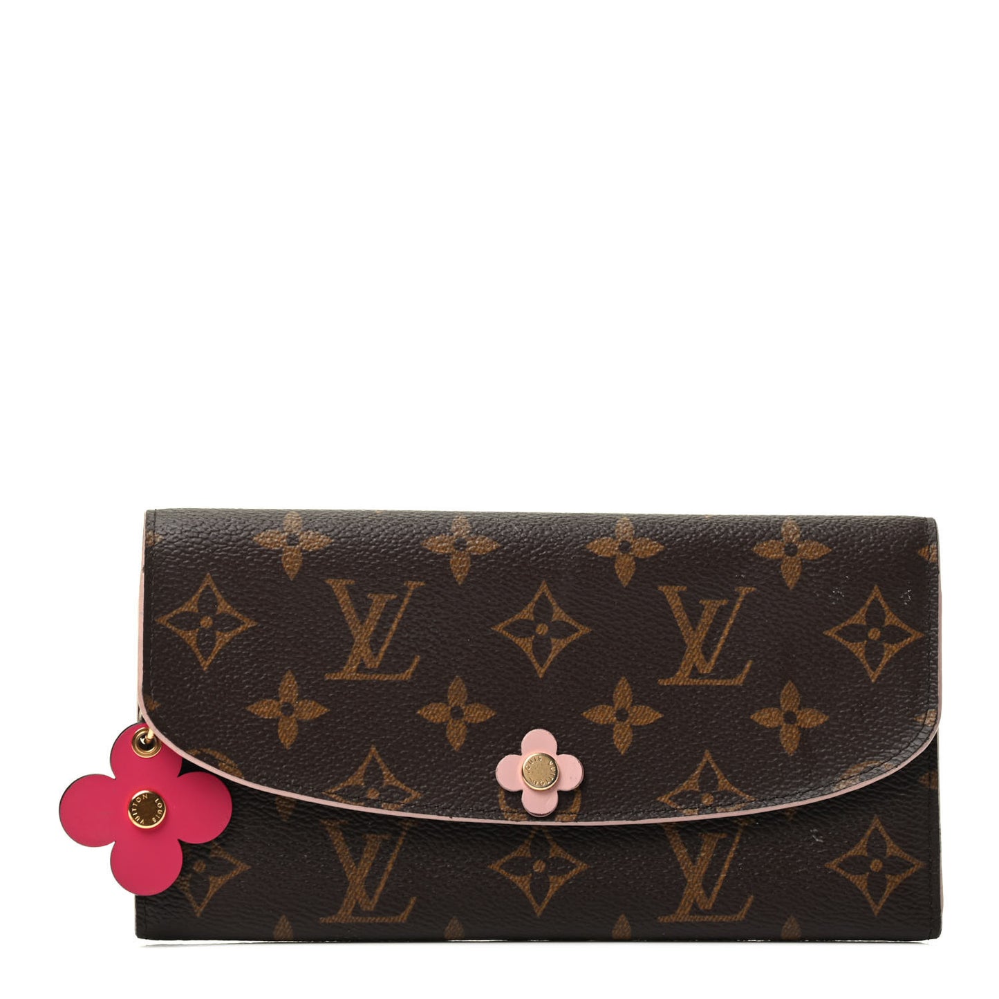 Monogram Bloom Flower Emilie Wallet Fuchsia