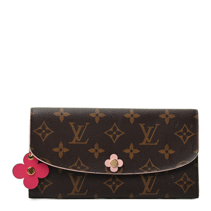 Louis Vuitton Monogram Bloom Flower Emilie Wallet Fuchsia 1 of 4